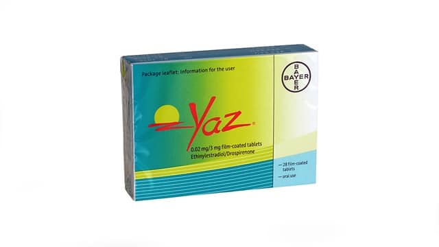 YAZ 0.02mg/3mg drospirenone ethinyl estradiol birth control pill