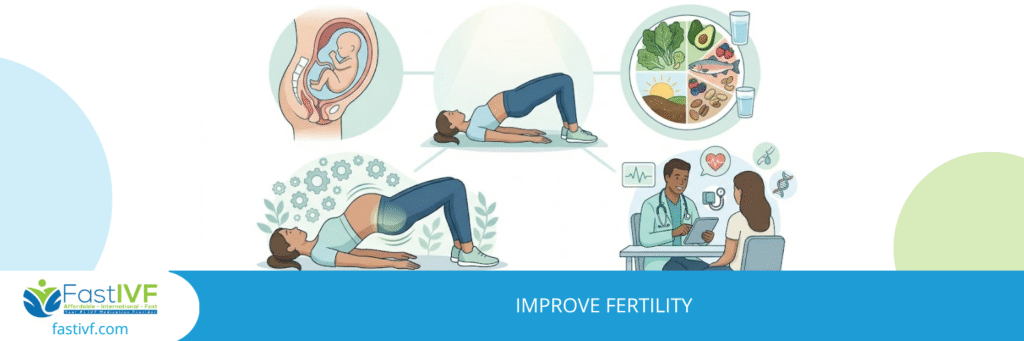 Exercises that improve fertility — yoga, walking, and strength training for IVF patients
