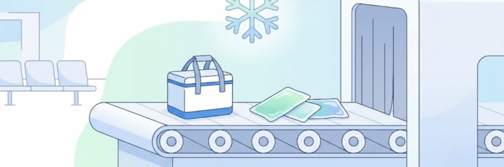 Carrying IVF medications and gel packs through airport security