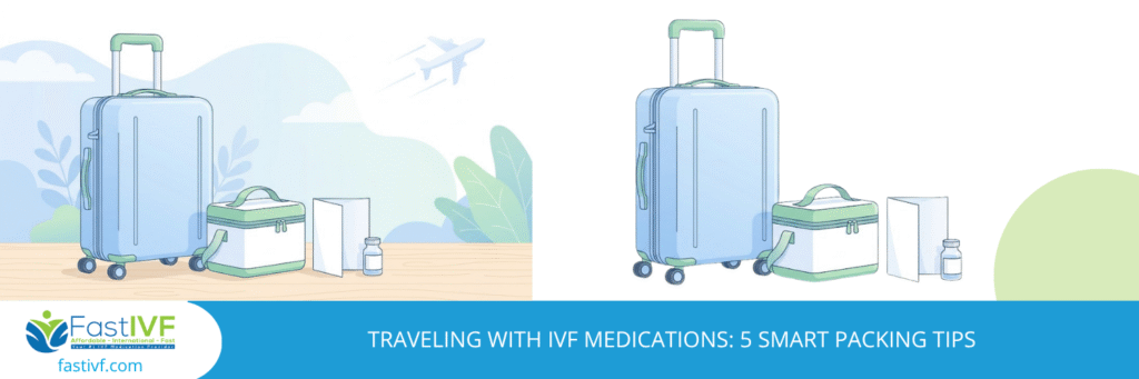 Traveling with IVF medications packed in an insulated carry-on ba