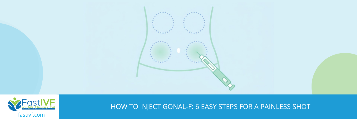 How to inject Gonal-F pen step by step into the belly with site rotation